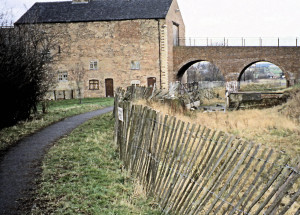 Moira Furnace, 1993, showing the unrestored Ashby canal