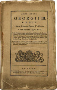 Original Act of Parliament for the creation of the Ashby Canal